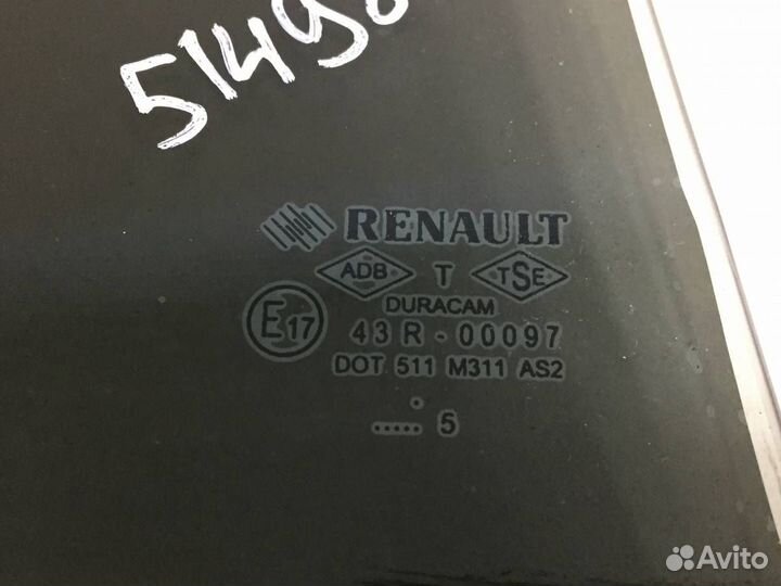 Стекло двери задней правой форточка Renault Megane