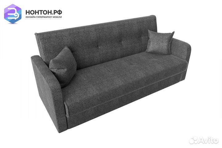 Диван книжка Надежда рогожка серая