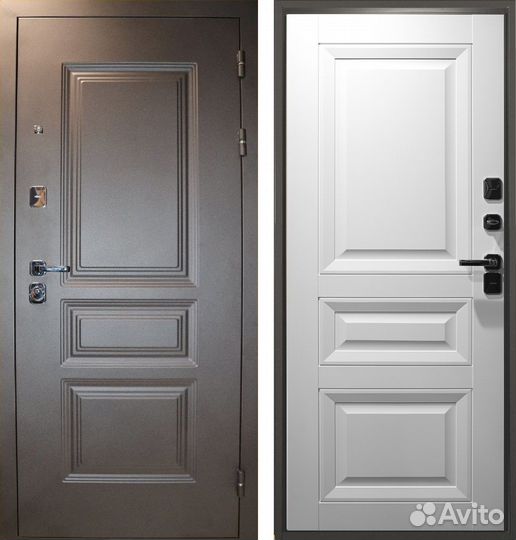 Дверь металлическая винтер Белый арктик