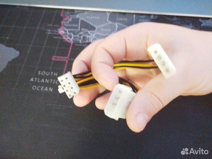 Кабель переходник molex/pci-e 8pin