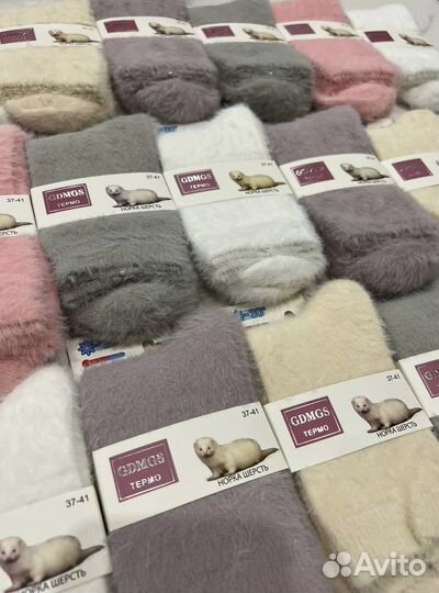 Носки норка белые