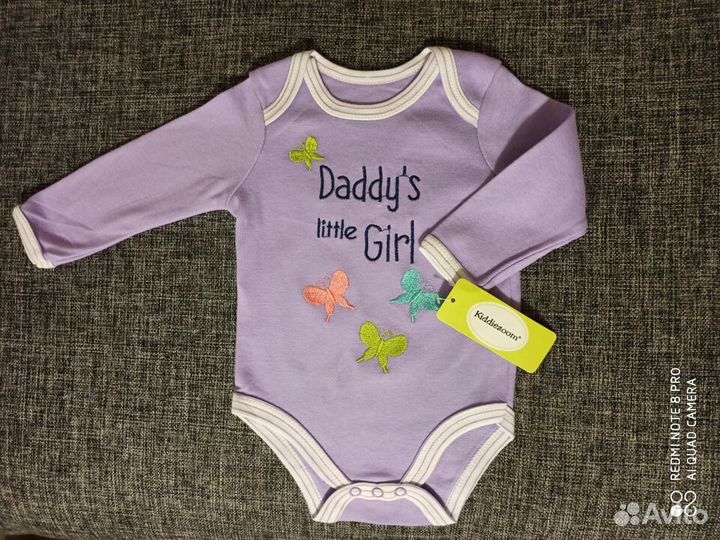 Боди для девочки с длинным рукавом (0-3 месяца)
