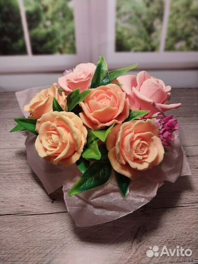 Мини-букет из мыла ручной работы