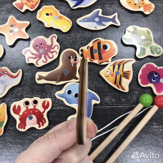 Деревянная Игра «Рыбалка»