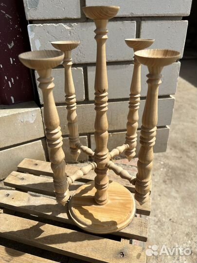 Подсвечник деревянный на 5 свечей