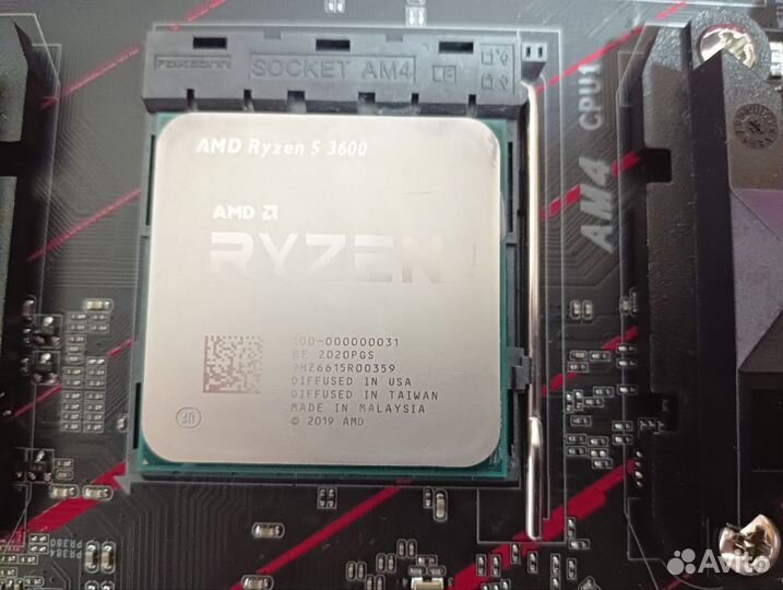 Материнская плата с процессором AMD ryzen 5 3600