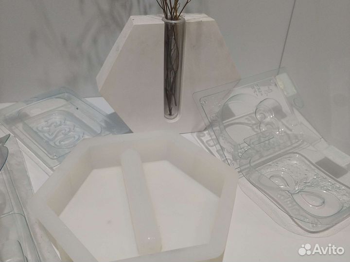 Формы для мыло, свечей, вазы из гипса