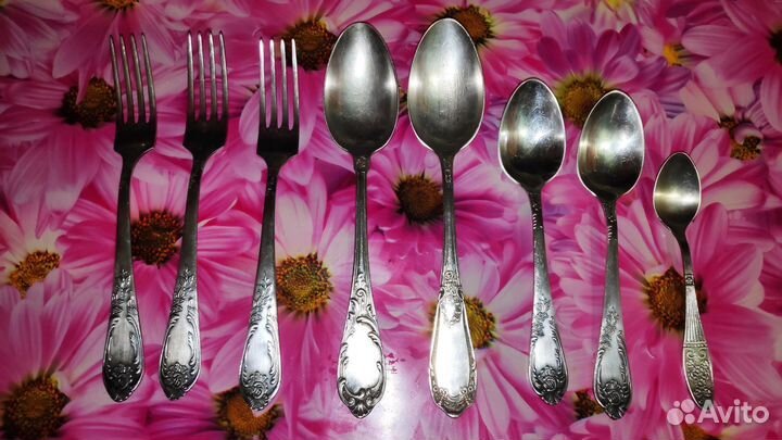Ложки вилки антиквариат, раритет, маркировка мнц