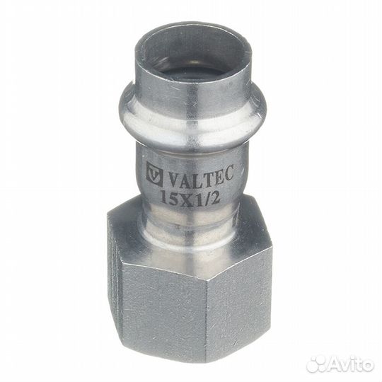 Соединитель valtec (VTi.902.I.001504) 15 мм х 1/2 вр(г) нержавеющая сталь