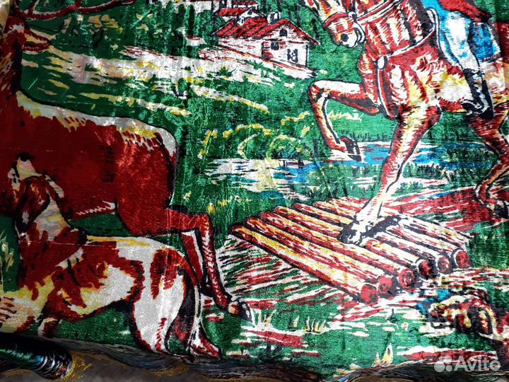 Плюшевый ковер, покрывало,ссср