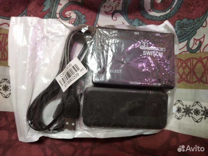 Переключатель hdmi 3 входа 1 выход, активный