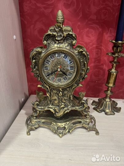 Бронзовые каминные часы