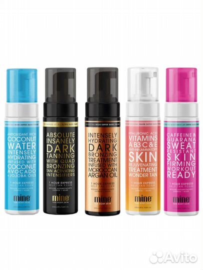 Мусс-автозагар MineTan Coconut, Wonder, Workout