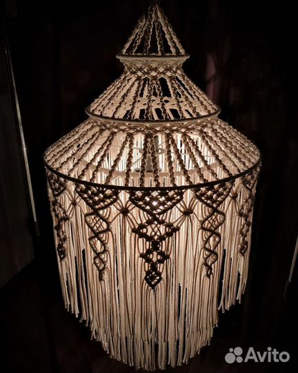 Абажур макраме. люстра на заказ