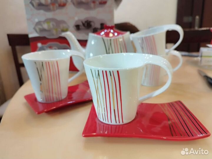 Чайный сервиз фарфор 15 предметов