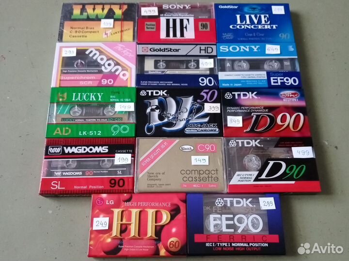 Аудиокассеты LWY, sony, tdk, magna, LG