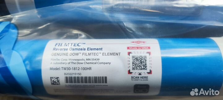 Мембрана filmteck TW30-1812-100HR QR-код