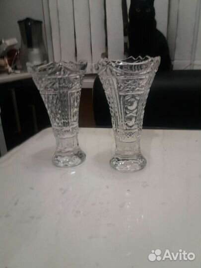 Ваза для цветов хрустальная