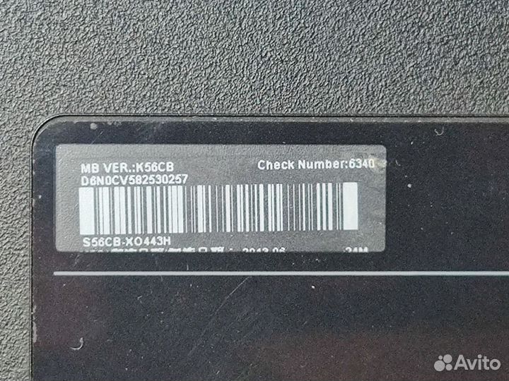 Ноутбук Asus K56CB на запчасти или восстановление