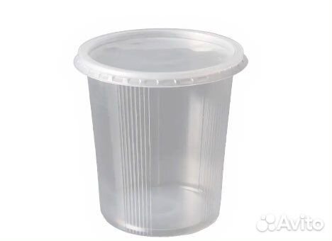 Круглые пластиковые контейнеры для еды