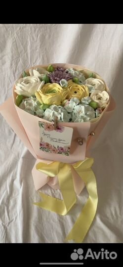 Сладкие букеты из зефира