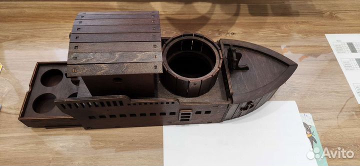 Деревянный мини - бар Корабль