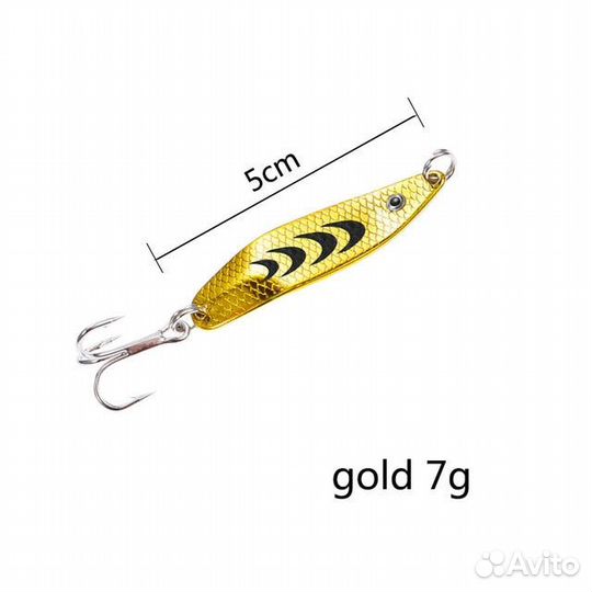 Блесна колебалка (аналог мепса) - набор 6 шт