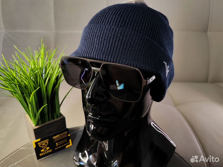 Шапка Armani темно-синяя