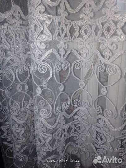 Тюль. Ширина 7.5 м. Высота 3 м