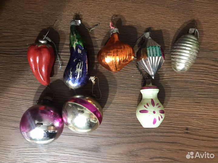 Елочные игрушки СССР на прищепках