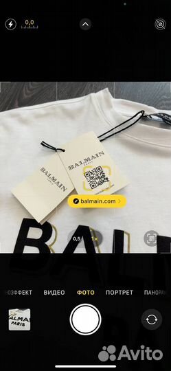 Футболка белая balmain XL, XXL