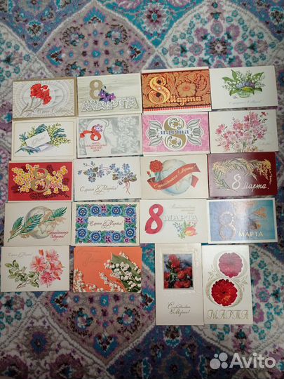 Открытки СССР с 8 марта