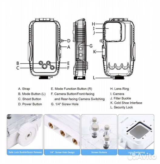 Подводный бокс для iPhone 13 и 12 mini до 40 метро