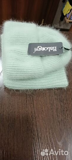 Шапка со снудом женская ангора