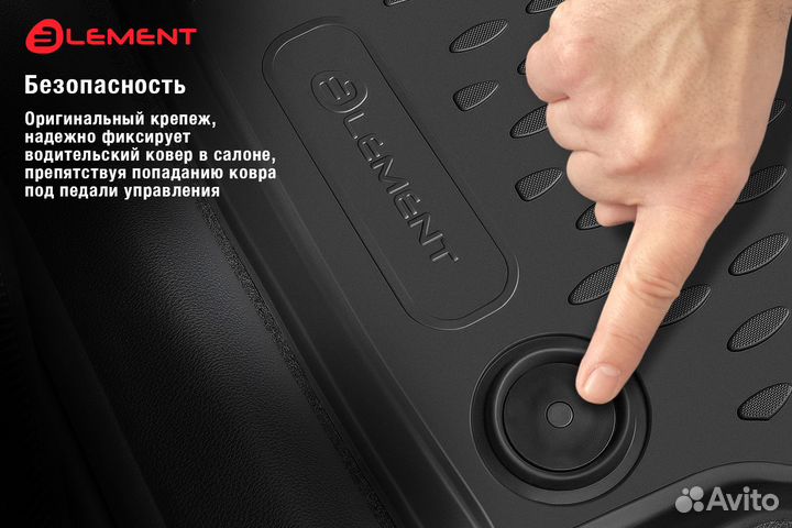 Коврики 3D в салон Genesis GV80 2020- 7 мест, USA