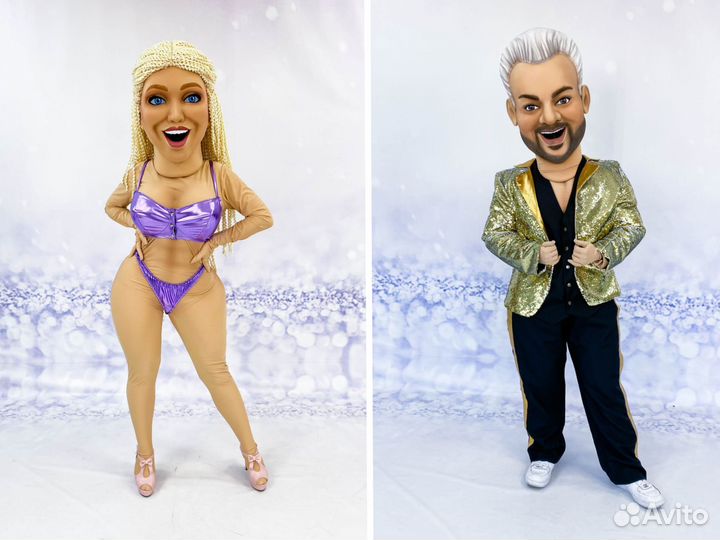 Ростовые куклы стриптизеров, звезд эстрады