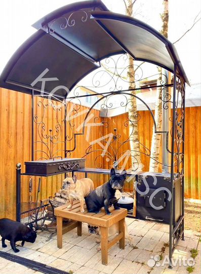 Мангал с крышей