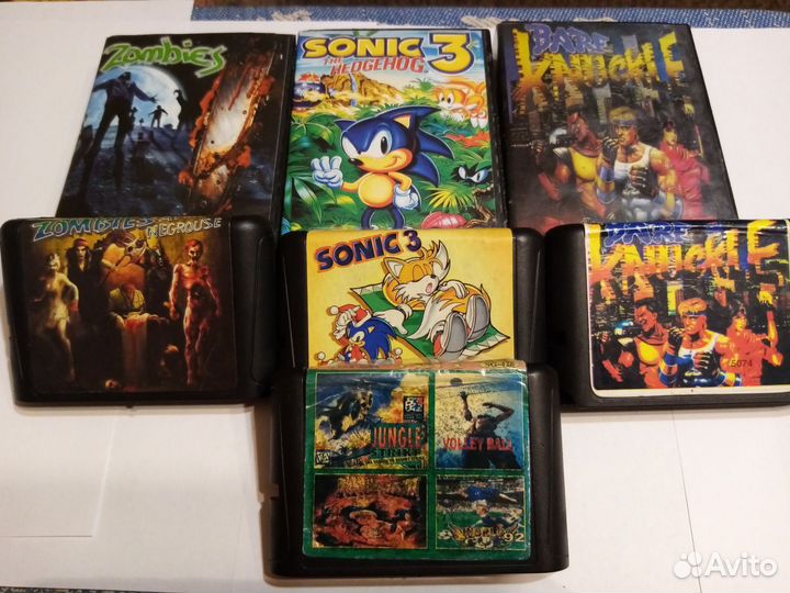 Картриджи Sega из 90х