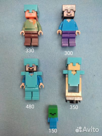 Lego Minecraft минифигурки 80шт. Лот №7