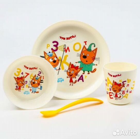 Набор детской посуды Три кота