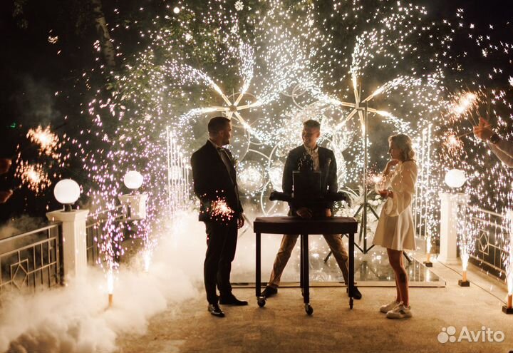 Тяжелый дым на свадьбу и спецэффекты