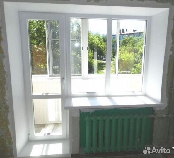 Окно с балконной дверью