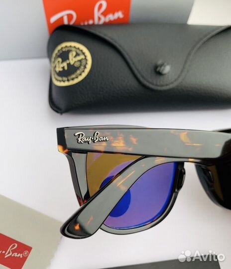 Очки ray ban wayfarer Polaroid коричневые