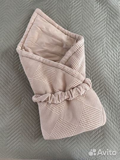 Конверт на выписку, вафельный плед