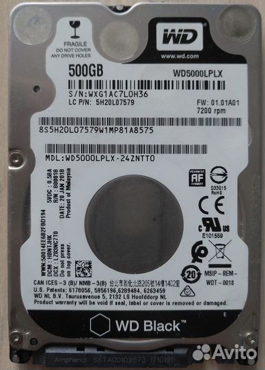 Лом - WD WD5000lplx WD7500bfcx