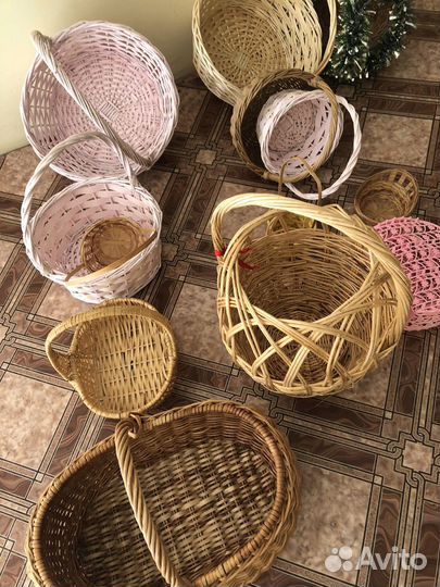 Плетеные корзинки разные