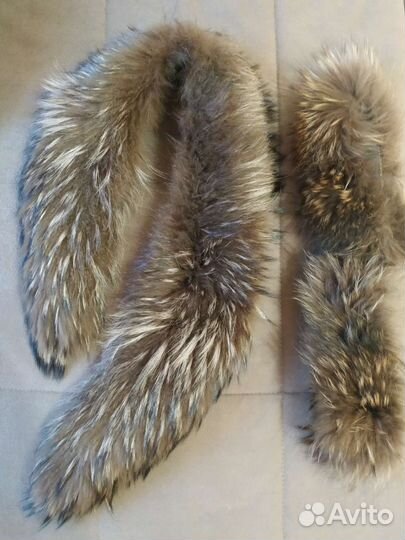 Меховой новый воротник натуральный и манжеты