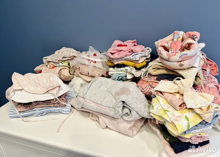 Детские вещи пакетом от 0 до года для девочки