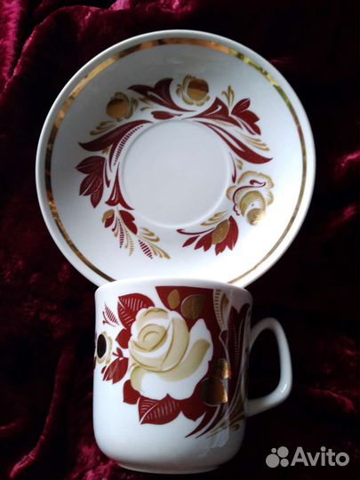 Чашка(350ml) с блюдцем.Вербилки.Винтаж.ссср