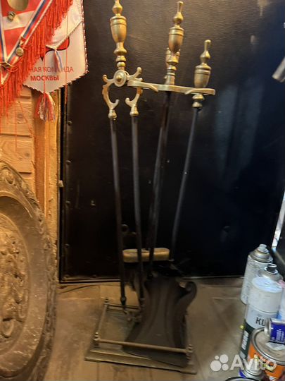 Набор для камина(бронь) /бронза-металл/Италия